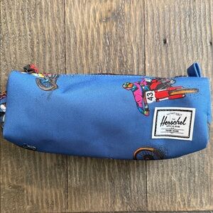 Herschel Supply Company Blue Case with Motorcycle Design